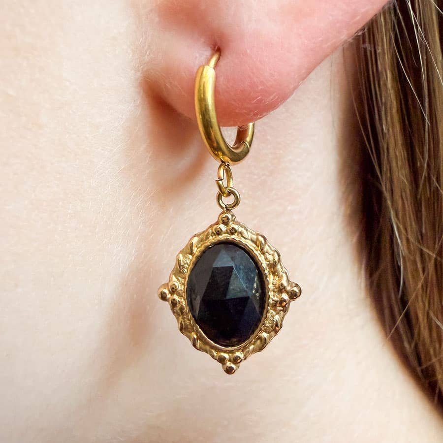 LOUIZ - Wholesale Dangle Earrings - LOUIZ Onyx Earrings3