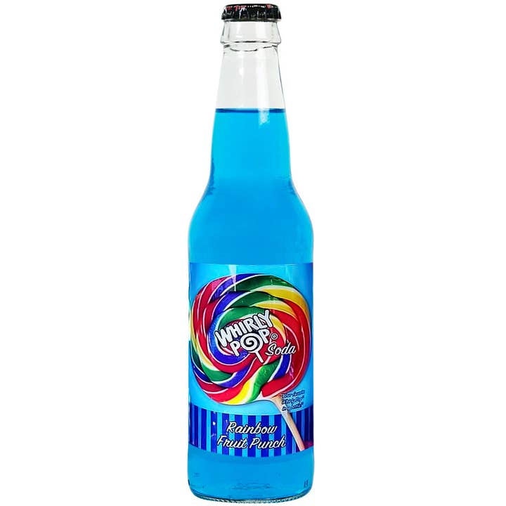 Whirly Pop Soda Rainbow Fruit Punch 12oz 24ct for wholesale by Royal Wholesale
