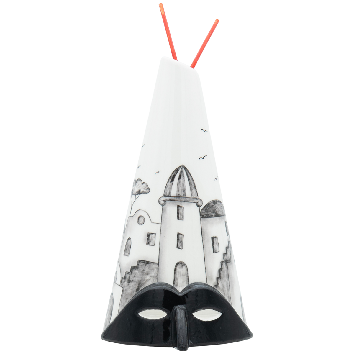 Terre di Scirocco - Vendita all'ingrosso Diffusori a lamella - Profumatore Citta' B/N III Misura H 25cm0