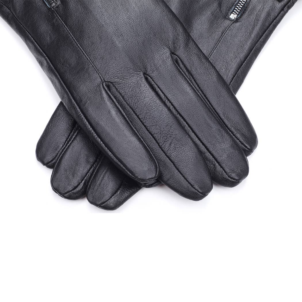 Mio Marino - Wholesale Gloves - Men's - Half Zipper Leather Gloves7