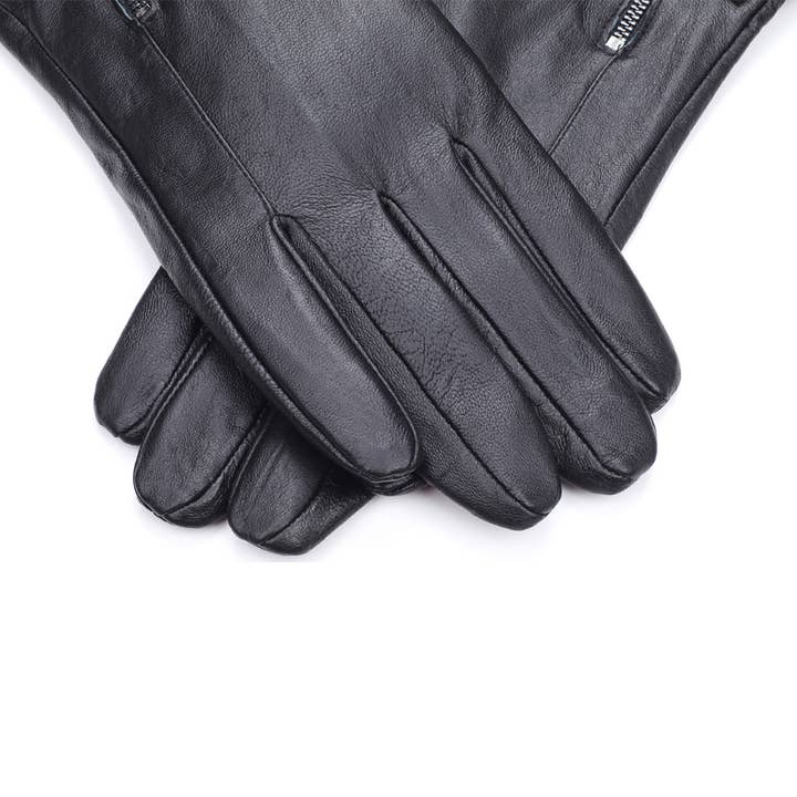 Mio Marino - Wholesale Gloves - Men's - Half Zipper Leather Gloves7