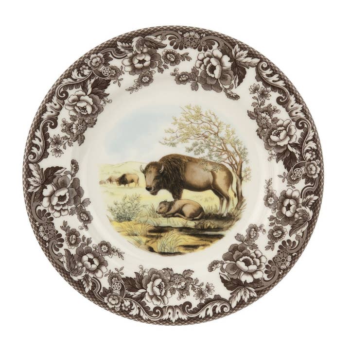 Portmeirion, Spode, Pimpernel, Nacthmann, Wrendale Designs - Wholesale Dinner Plate - Spode Woodland Dinner Plate 10.5 Inch (Bison)