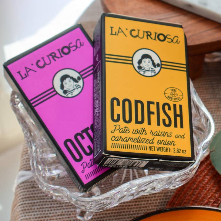 FishNook Tinned Seafood Co. - Wholesale Tinned Fish - La Curiosa Codfish Paté w/ Raisins & Caramelized Onion2