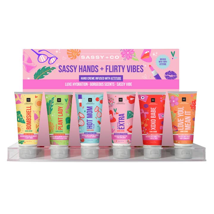 Mini Hand Crème Display/Prepack | Sassy and Co™ Love for wholesale by Natural Inspirations