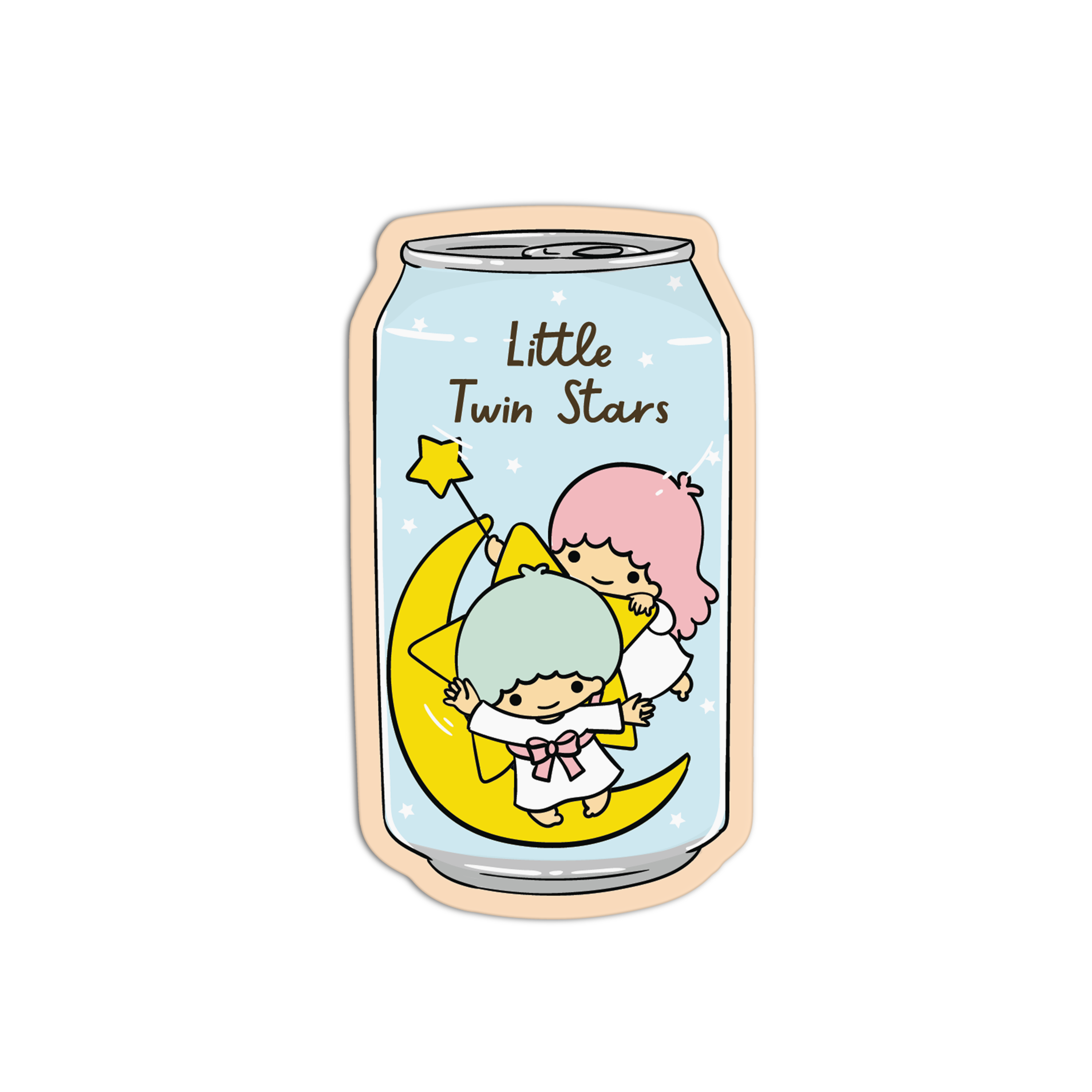 Girls Printing House – wholesale Klistermärke – Little Twin Stars Texturerade Klistermärken0