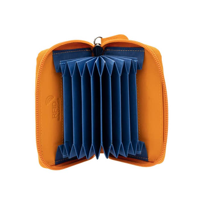 PRIMEHIDE - Wholesale Card Holder - Unisex - Concertina Leather RFID Credit Card Holder - 78063