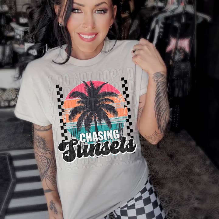 K and M Designs - Wholesale Sublimation Transfer - Chasing Sunsets DTF Transfer