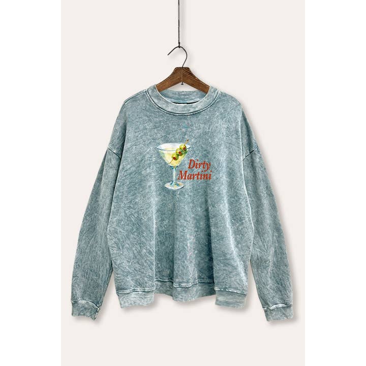 DIRTY MARTINI GRAFISCHE PRINT - MINERAAL GEWASSEN SWEATSHIRT voor wholesale door STARCHIS