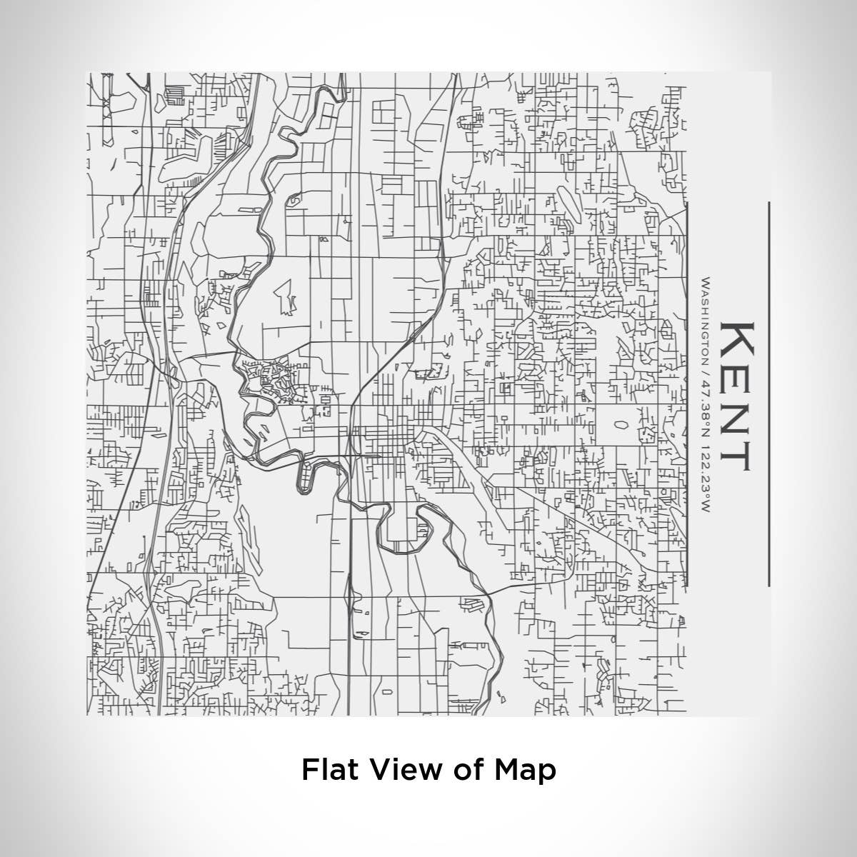 JACE.design - Vendita all'ingrosso Bicchiere/tazza termica - Bicchiere Kent WA Map in bianco opaco1