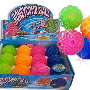 Handee Products – wholesale Ljusleksak - Barn och baby – Flera färger Lys upp Honeycomb Ball - Display