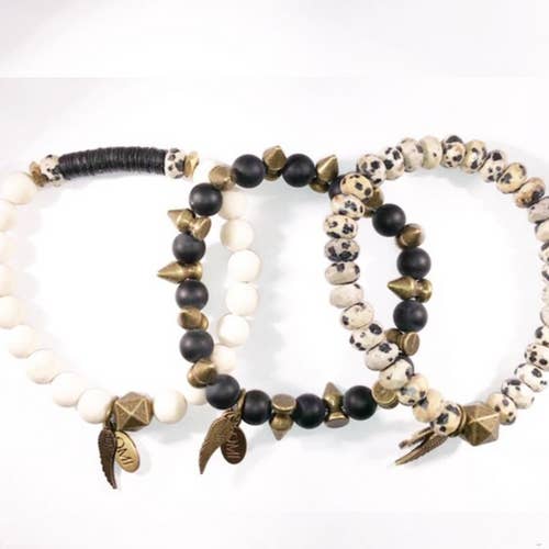 She Is Wild Dálmata Spike, madera petrificada para venta al por mayor de omibeads