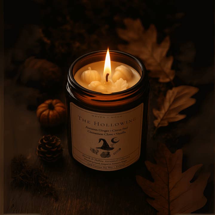 MAVEN + MOON - Wholesale Jar/filled candle - The Hollowing Fall Coconut Soy Candle ~ 8 oz1