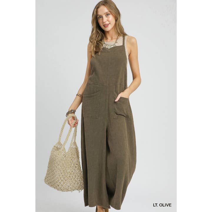 Tuta in garza di cotone lavata con minerali per la vendita all'ingrosso da parte di STYLE USA