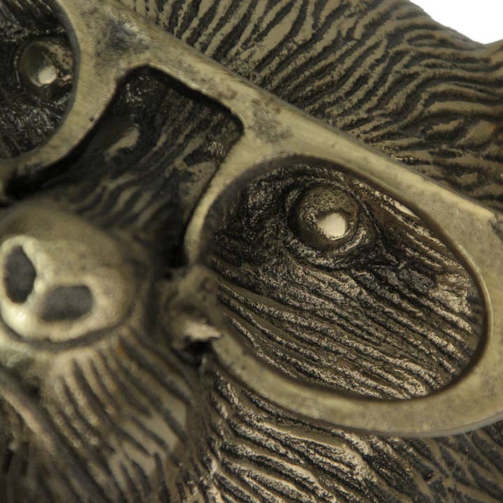 Zeckos - Wholesale Wall Decor - Kids & Baby - Gold Fox Head Wall Hanging with Cat’s Eye Glasses – 6" High3