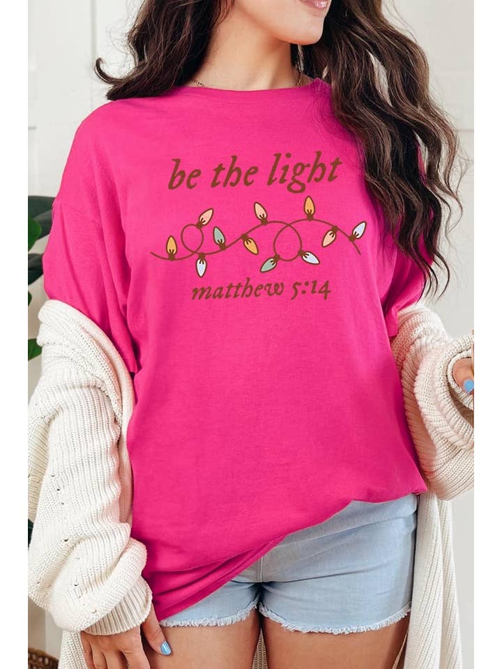 COLORBEAR - Wholesale T-shirt (graphic) – women's - Be the Light Christian Graphic Heavy Cotton Tee7