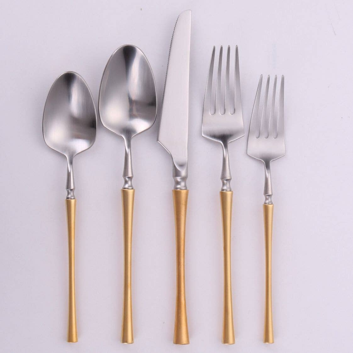 Kadra Kitchenware - Wholesale Flatware Set - Vikko Dine Irene BRUSHED  18/10 Flatware 20 Pc Set8