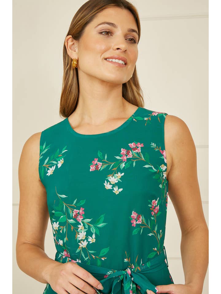 Grøn Yumi Grøn Daisy Print Skater Kjole for engroshandel på Faire1