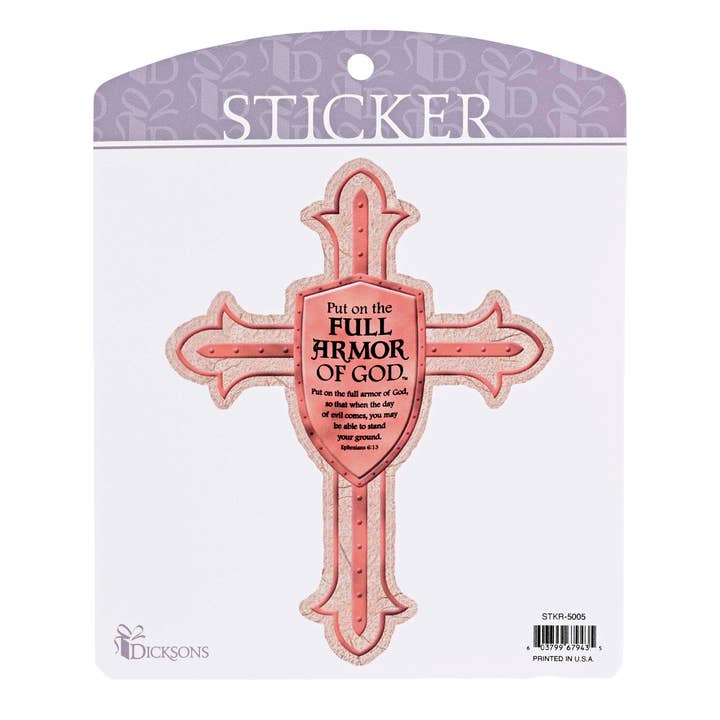 Dicksons - Wholesale Sticker - Sticker Cross Put On Full Armor Of God