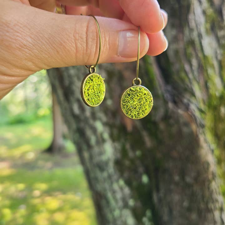 Fields - Wholesale Hoop Earrings - Mossy Hoop Earrings Nature's Jewelry Botanical Garden 5