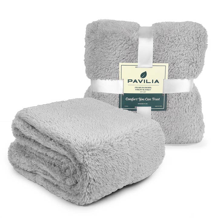 Pavilia - Wholesale Throw Blanket - Plush Shaggy Sherpa Blanket55