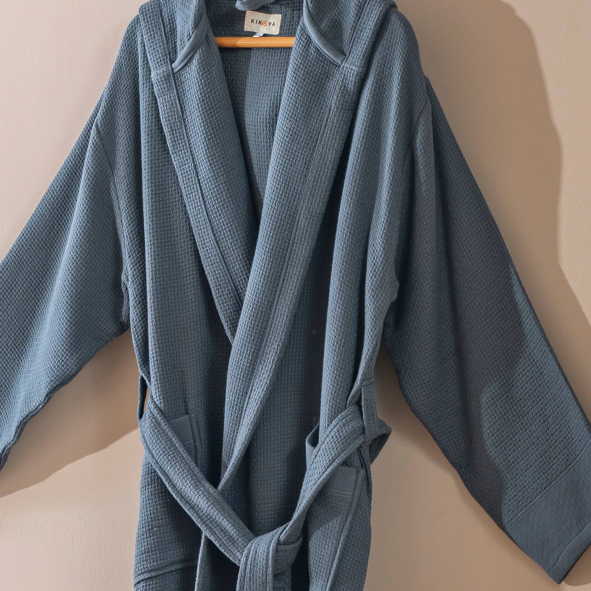 Kikoya - Vendita all'ingrosso Vestaglia - Unisex - Accappatoio Stonewash in Cotone Turco Leggero con Cappuccio Asciugatura Rapida6