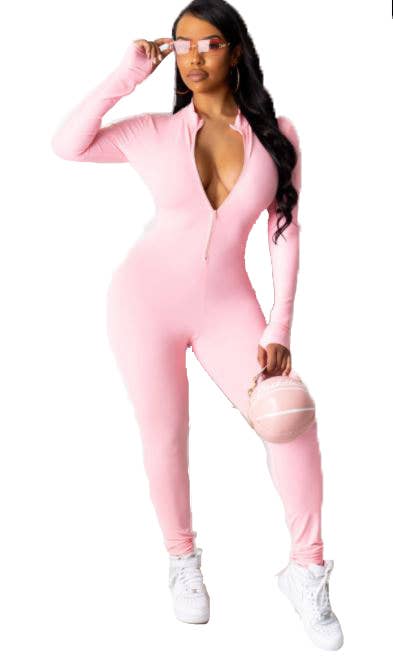 Jour – Engroshandel Jumpsuit - Dame – Jumpsuit til kvinder i nylonblanding med lynlås foran DT213441