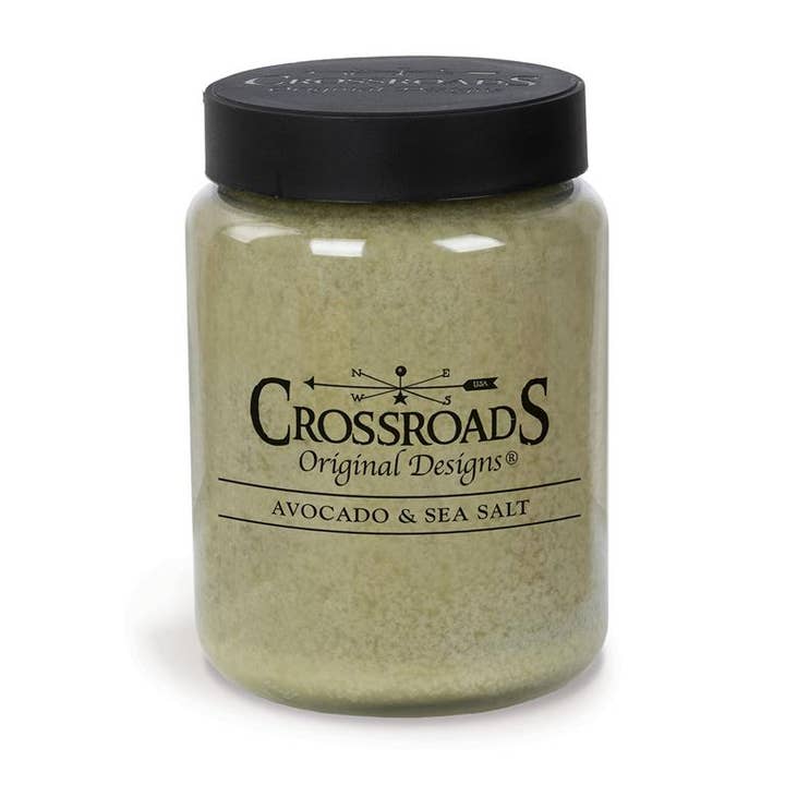 Crossroads Original Designs - Wholesale Jar/Filled Candle - Avocado & Sea Salt - 26 oz. Candle