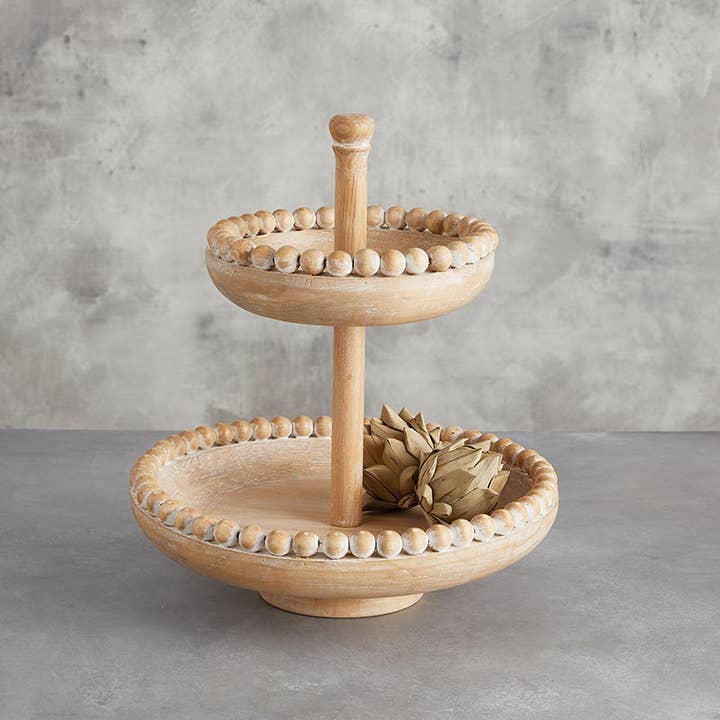 47th & Main (Creative Brands) - Wholesale Retailer Display Stand/Case - Beaded 2-Tier Stand1