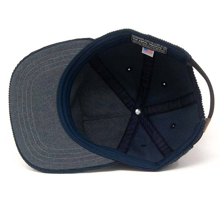 The Ampal Creative - Wholesale Flat Brim Cap - Unisex - INQUISITIVE NATURE - Navy