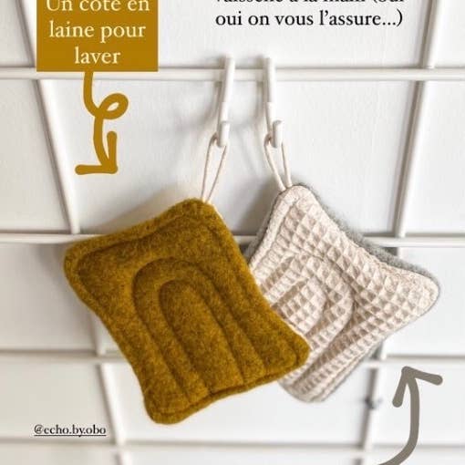 Maison Sauvage - Wholesale Cleaning Sponge - Organic washable dishwashing sponge - 2 colors available2