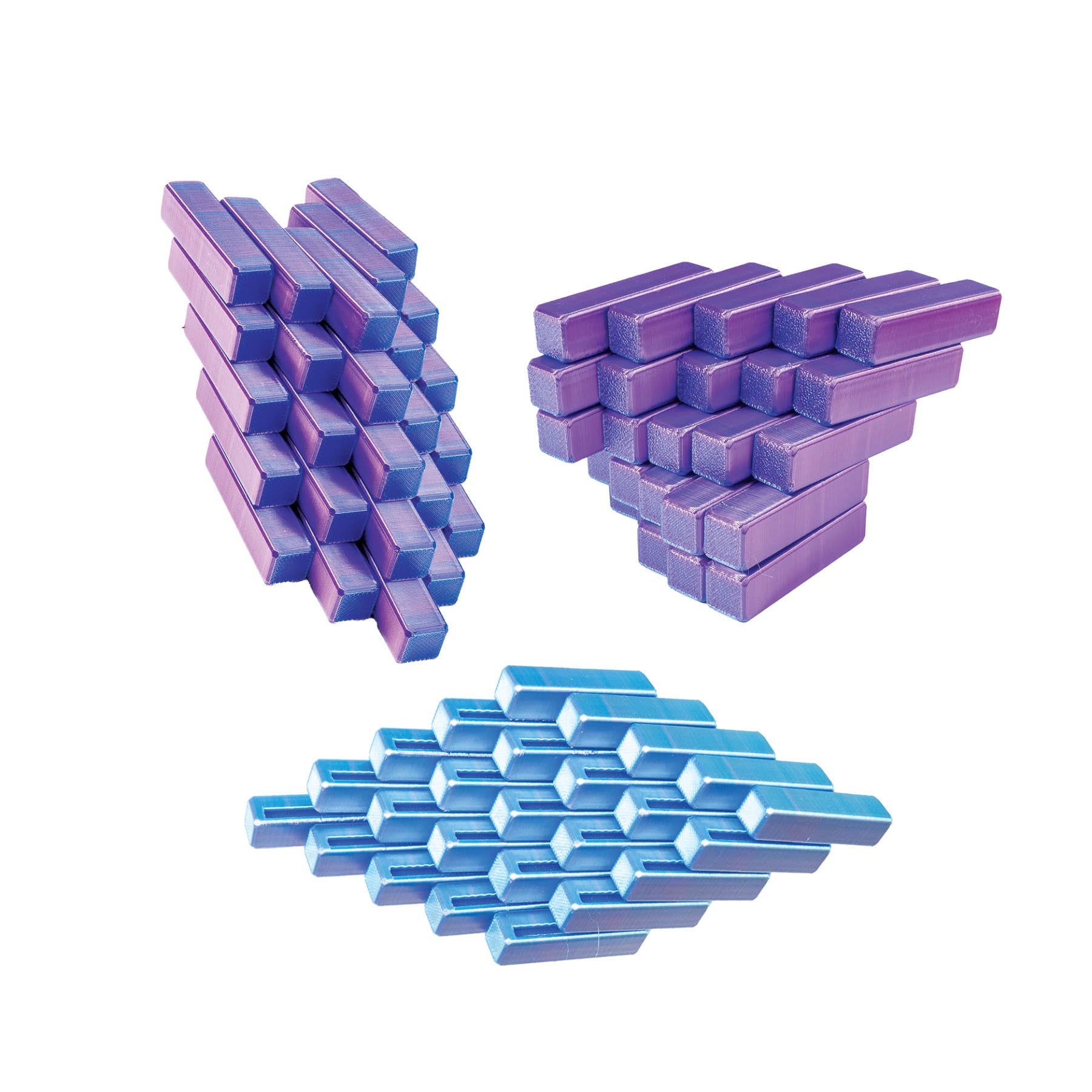 Geddes - Wholesale Fidget Toy - Kids - 3D PRINTED PIXEL CUBE FIDGET TOY   12/DSP6