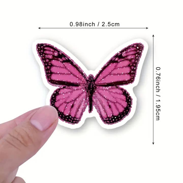 Magnifique Hearts - Wholesale Sticker - Butterfly 500 pc Roll Stickers, thank you, mailing, DIY
