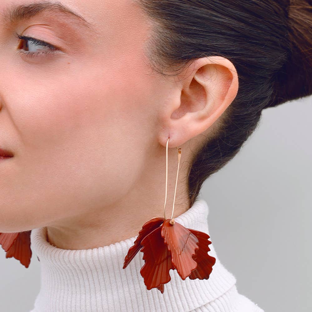 Sonata - Wholesale Kliksieraden - Oorringen Bladeren Hars2