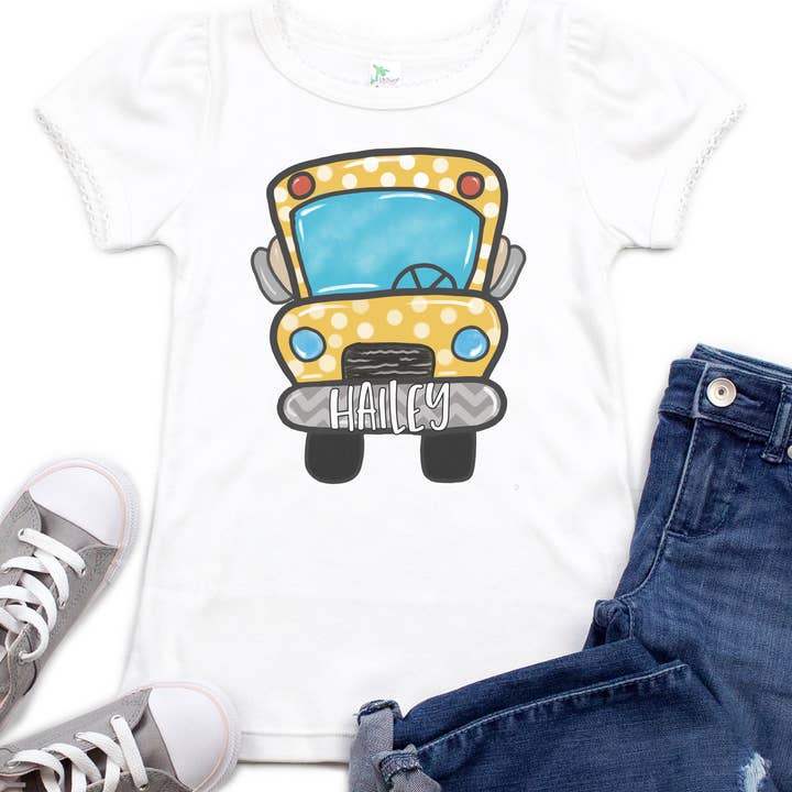 Personalized Yellow School Bus // SCHOOL for wholesale by Lucky Llama Creations