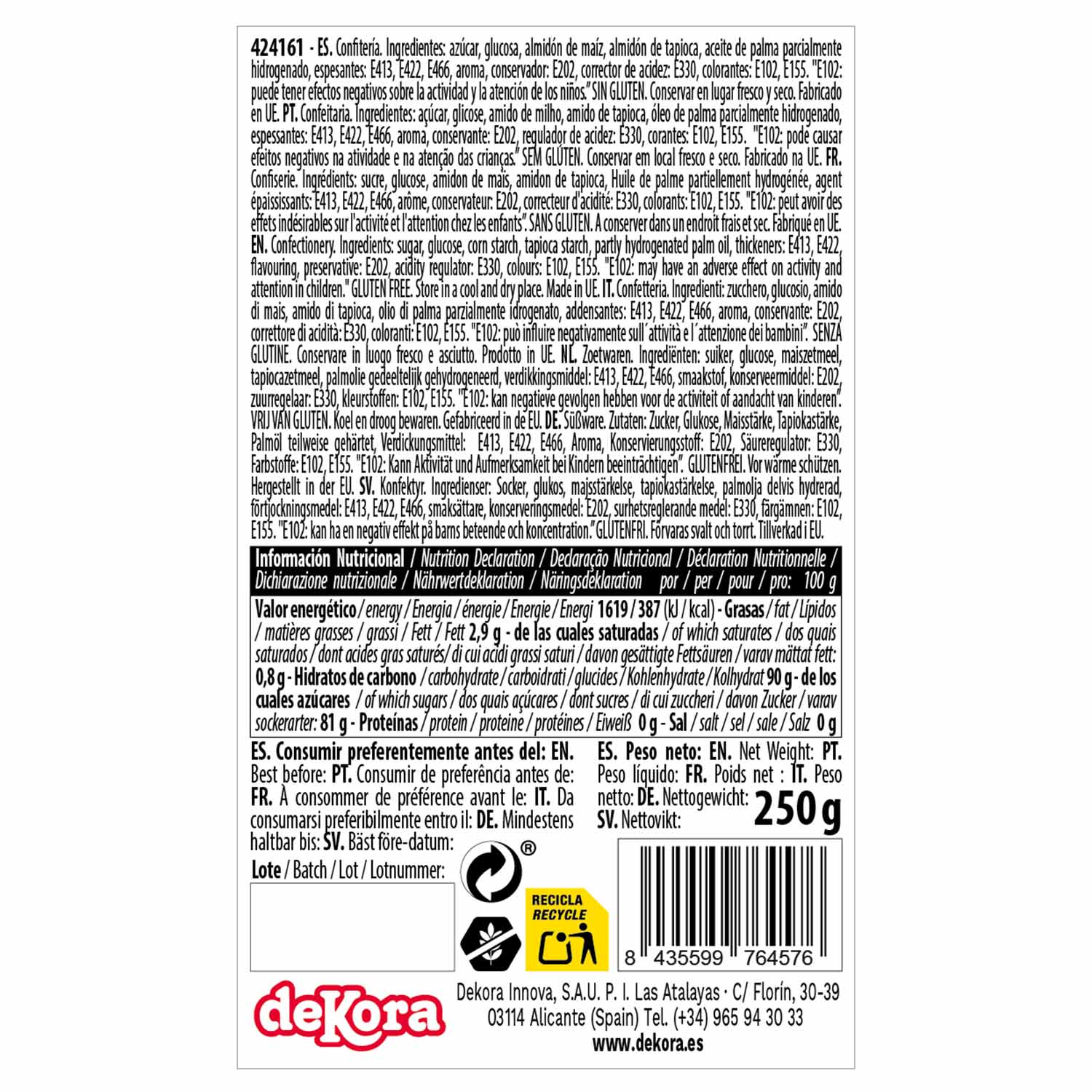 dekora - Vendita all'ingrosso Kit decorazione torte - FONDANT BEIGE 250G SENZA GLUTINE2