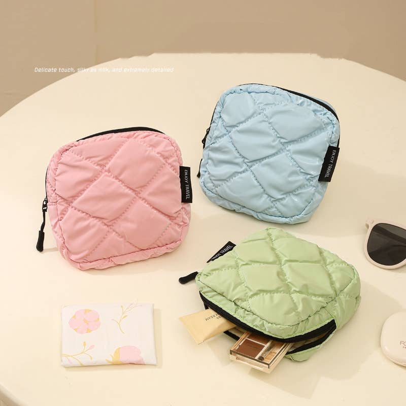 NARWEY INC - Wholesale Makeup/Cosmetic Bag - Quilted Diamond - Pattern Lipstick & Cosmetic Pouch3