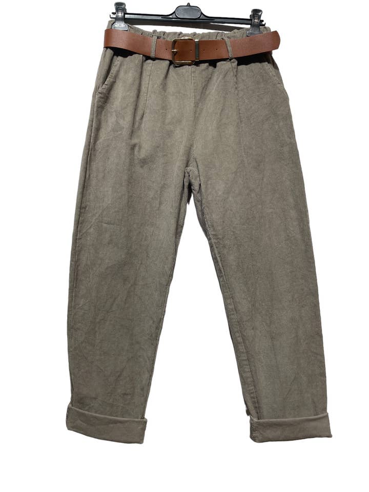 LINEN & COTTON HOUSE - Wholesale Pants - Women's - 00503 PANT IN VELVET FALL WINTER CLOTHING