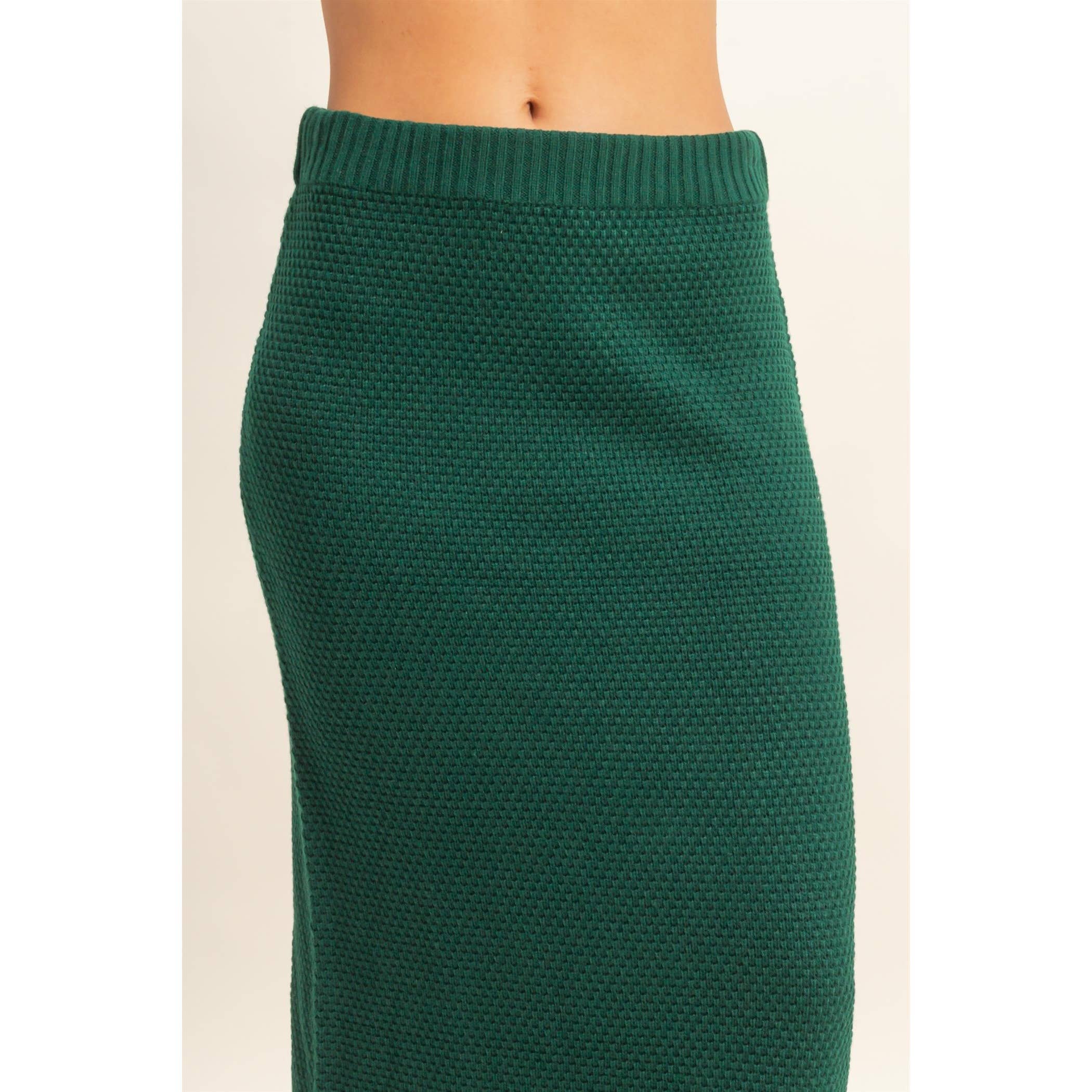 Double Zero - Wholesale Top & Skirt Set - Women's - Textured High Neck Sweater & Skirt Set13