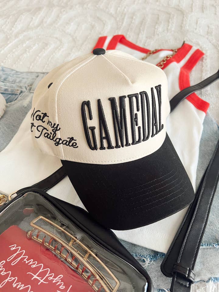 GAMEDAY. - Not My First Tailgate Vintage Trucker Hat for wholesale by KENZKUSTOMZ