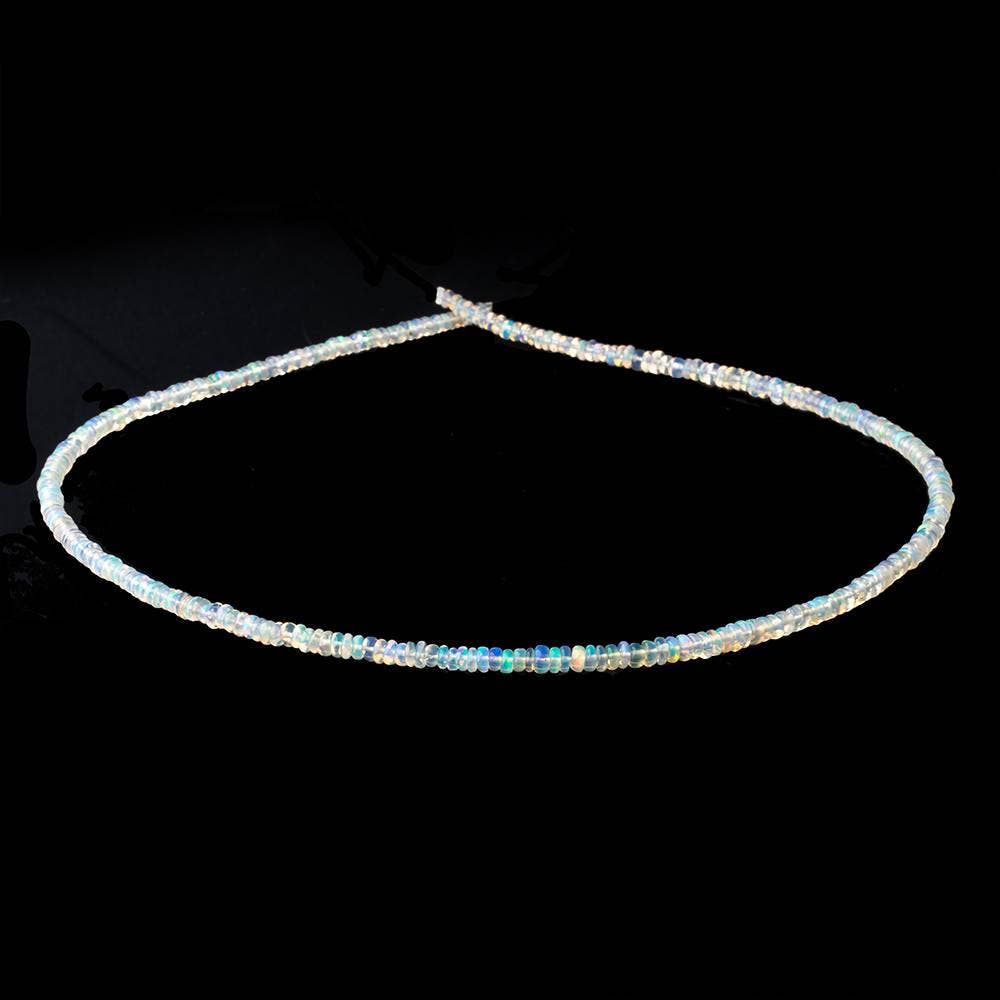 Beads of Cambay - Wholesale Beads - 2.5-3.5mm Ethiopian Opal Plain Rondelle Beads 16 Inch 2852