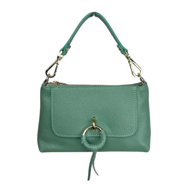 Chenson & Gorett - Wholesale Top Handle Bag - Women's - Leather Handbag with Shoulder Strap and Decorative Front9