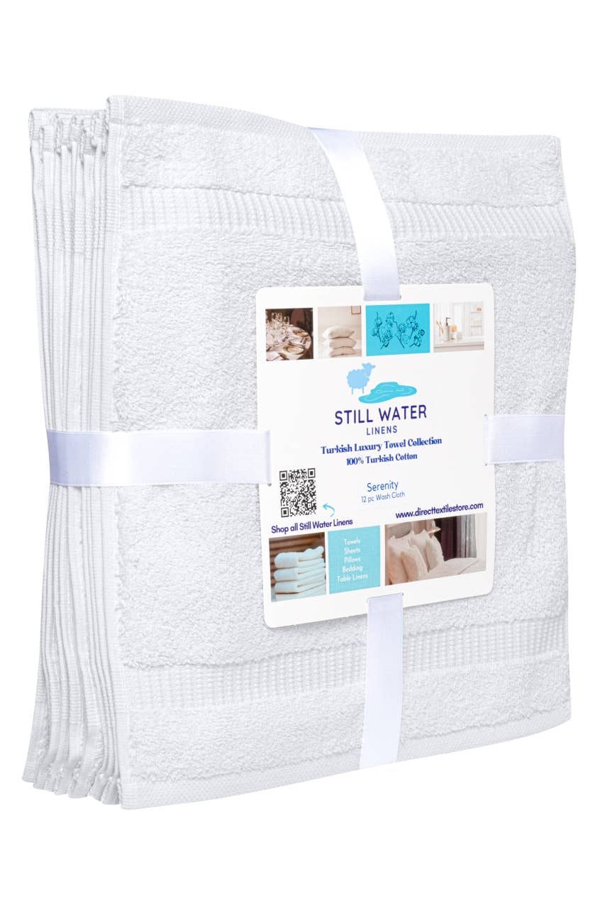 Serenity Luxury Collection 6-Piece Turkish Towels - White for wholesale on Faire7