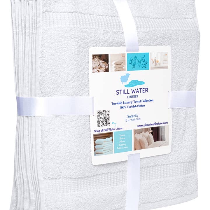 Serenity Luxury Collection 6-Piece Turkish Towels - White for wholesale on Faire7