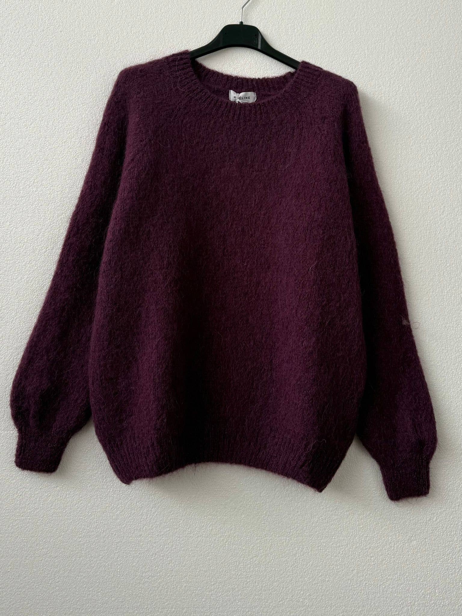 NOELINE - Wholesale Knit Sweater - Women's - Round neck sweater 50% alpaca 18191