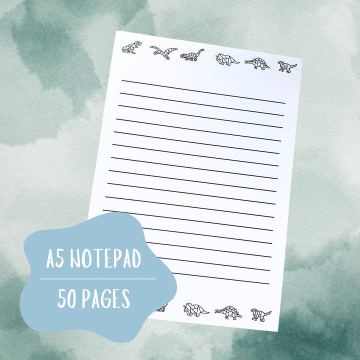 Geometric Dinosaur Notepad for wholesale by Write Your Story