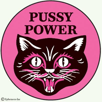 Ephemera - Wholesale Lapel Pin/Button - Button-Pussy power