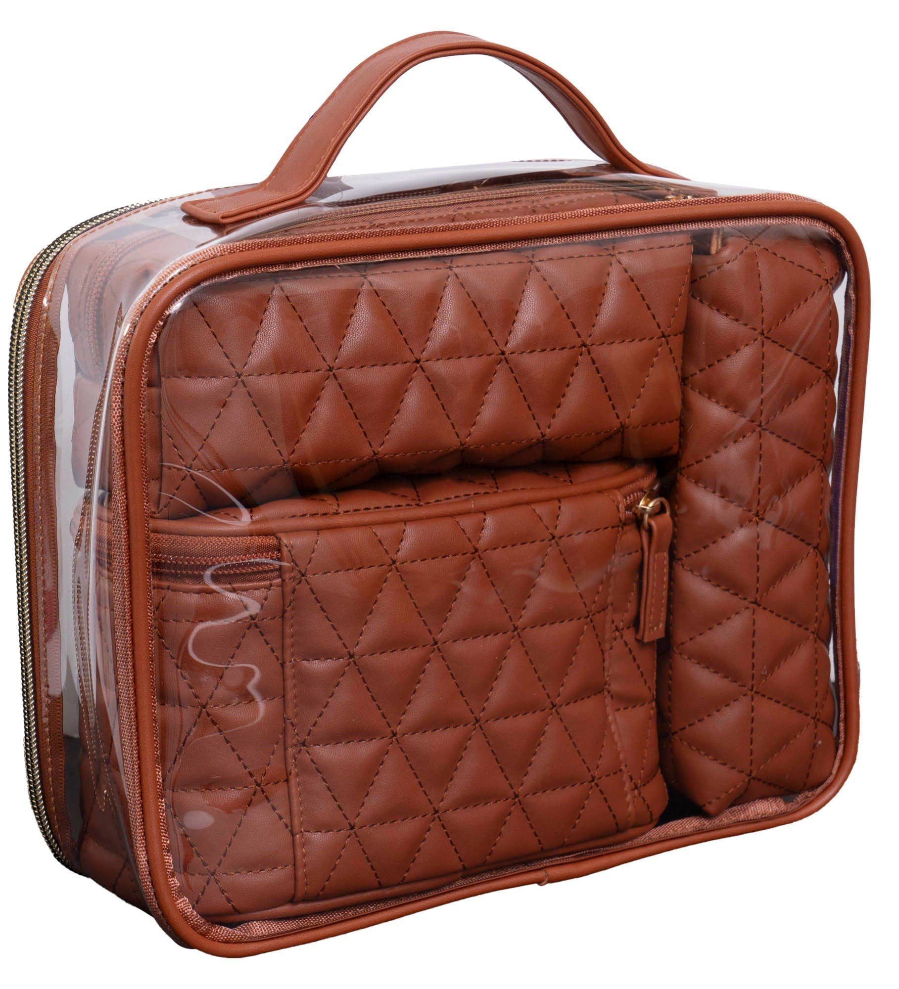 Magid - Wholesale Make-up/cosmetic bag - Joan & David The Triangle Quilted 4 Piece Cosmetic Bag Set1