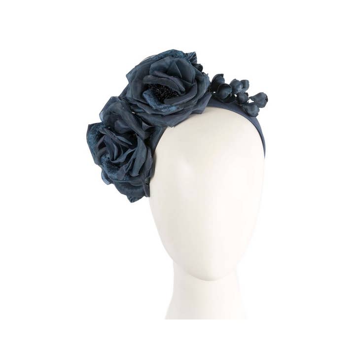 Large flower fascinator headband by Max Alexander for wholesale by Max Alexander by Cupids Millinery Melbourne