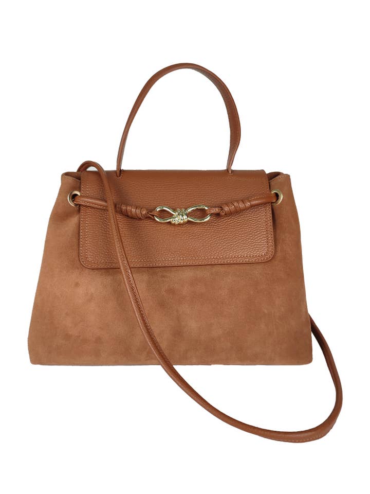 Borsa a spalla in suede e dollaro per la vendita all'ingrosso da parte di Florence Leather