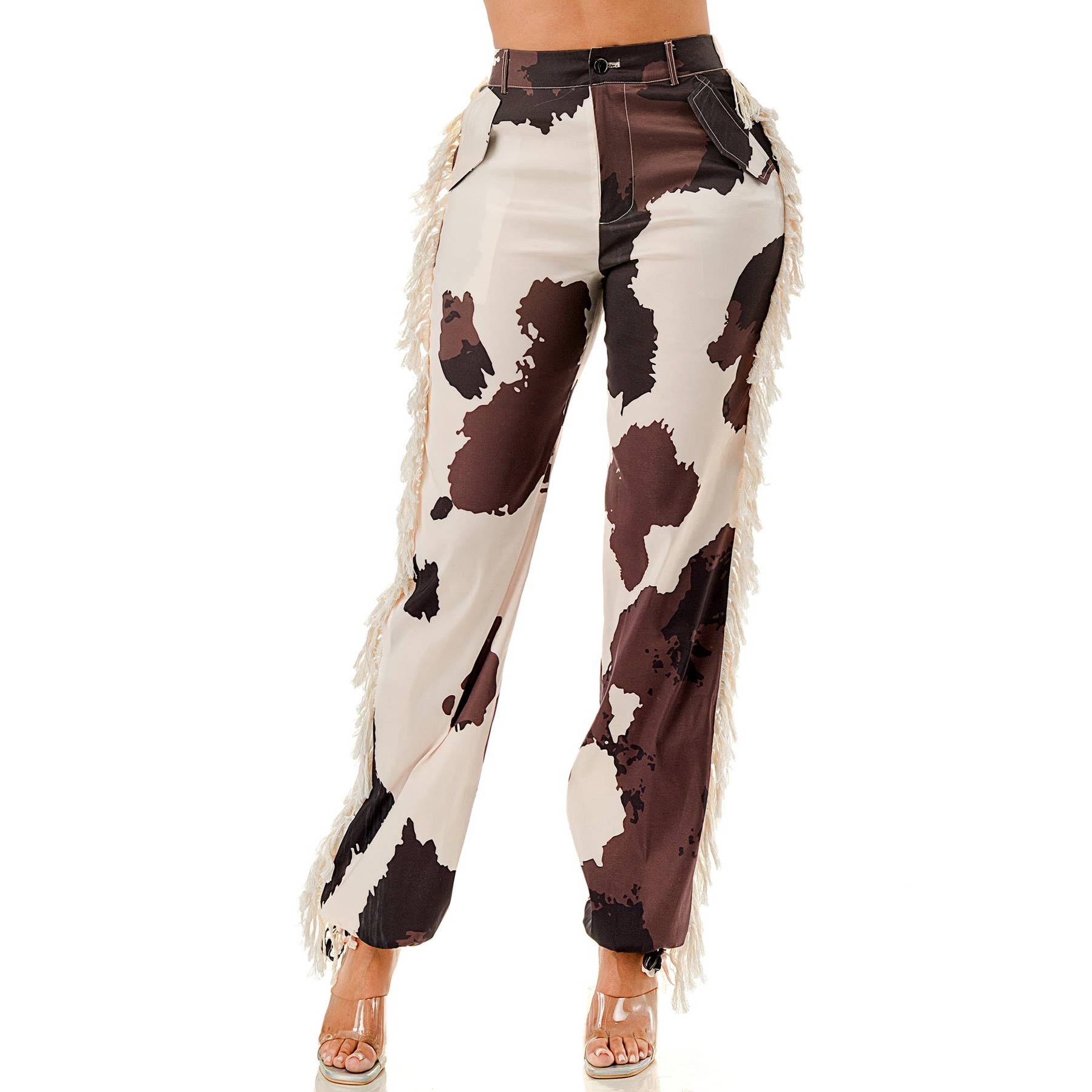 DORCAS - Vendita all'ingrosso Pantalone - Donna - Pantaloni con nappine laterali, fascia elastica in vita e tasche laterali5